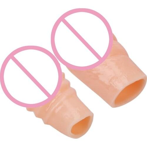 IKOKY Silicone Cock Ring Delay Ejaculation Glans Sleeve Penis Ring Elastic Penis Extender Enlargement Sex Toys for Men Male