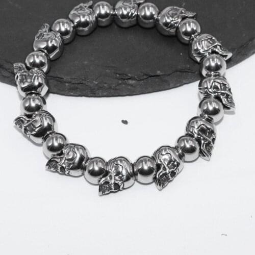 Fashion Personality Punk Jewelry Domineering Bracelet for Men Titanium Steel Skull Temperament Bracelet