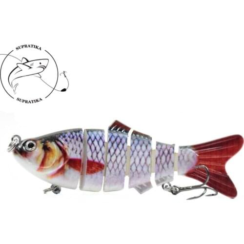 16.5G/10CM Artificial Wobblers Sinking Multi-Section Plastic Fishing Bait 3D Eyes Bionic 6-Segment Freshwater Hard Fishing Lure