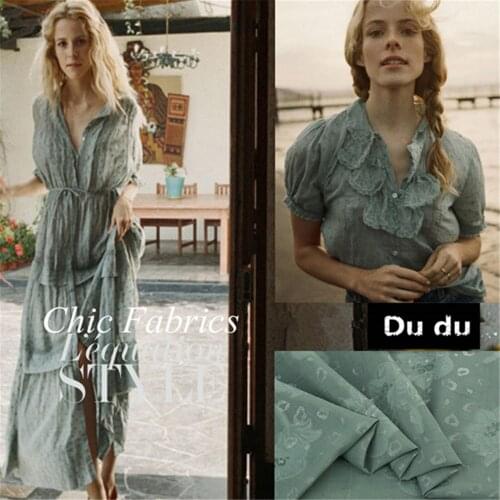 50CM Hot Gold Jacquard Cotton Fabric Clothing Fabric Spring Autumn Styles The Designer Fabric DIY