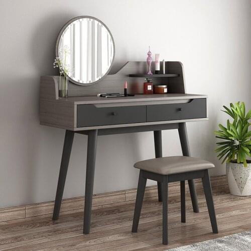 Bedroom Furniture Dressing Table with Mirror Minimalist Vanity Table with Drawer Wedding Room Makeup Table and Chair Combination