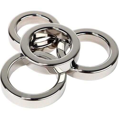 Penis Ring Delay Ejaculation Stainless Steel Metal Cock Ring Various Sizes Male Chastity Device Sex Toys for Men Male