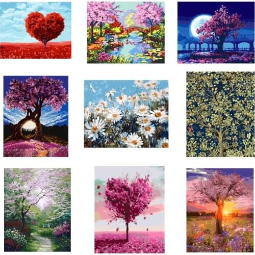 Customize DIY Oil Painting By Numbers Art Picture on Canvas Kits Drawing Paint Acrylic Handmade Adults Kids Gift Wall Decor