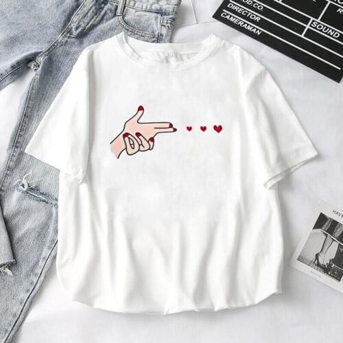 New 2020 O-Neck Women T-Shirts White Top Female Tshirts Cute Animal Girls Printed Tops Short Clothes Lady Casual Top Plus Size