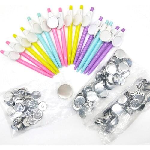 2021 New DIY Ballpen Pin Badge Button Blank Button Maker Material for Advertising Gift 100pcs