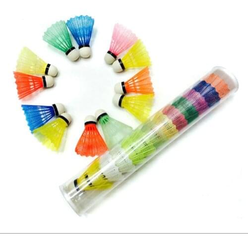 Factory wholesale high quality many color 12 pcs pack the color foam badminton ball plastic headball children