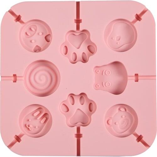 Biscuit Molds Kitchen Baking Gadget Candy Ice Cookie Mould Silicone Food Grade Chocolate Lollipop Molds without rod