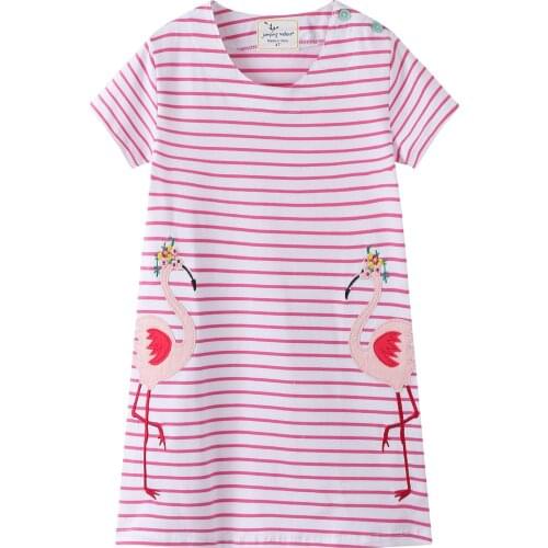 Girl dresses for 2-7T baby clothes cartoon summer fashion children clothing cotton appliqued girls dresses kids