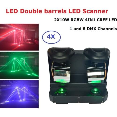 LED Double Barrels LED Scanner 50W Pro Roller Professional Stage Light Scanning Moving Beam Club Scanning Disco Dj Light Party