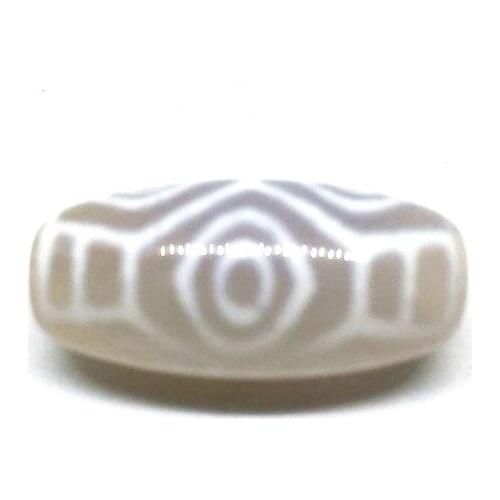 Rare Patterns Dragon Eyes 11mm*24mm White Color Natural Agate Amulet Dzi Beads for Bracelet DIY Jewelry Making