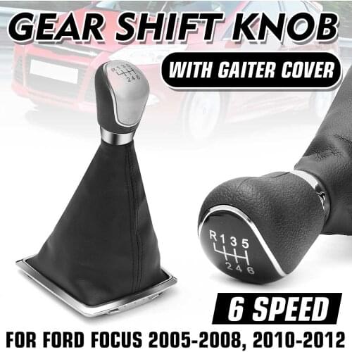5/6 Speed Manual Gear Shift Knob Shifter Lever Gaiter Boot For Ford Focus 2 MK2 FL MK3 MK4 MK7 MONDEO GALAXY FIESTA