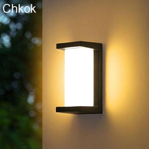 LED Waterproof Wall Lamp Modern Outdoor Wall Lamp Simple Corridor Entrance Wall Lamp Garden Courtyard Motion Sensor Wall Lamp