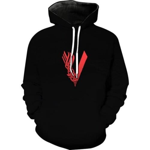 Hot TV Series Hoodies Vikings 3D Print Fashion Sweatshirt Men Women Harajuku Streetwear Oversized Hoodie Tops Coat Male Clothing