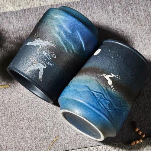 Unique Exquisite Classic Style Ceramic Cup Home Office Mug Coffee Cup Large Beer Mug Art Printing Creamic Bottle Coffee Mug