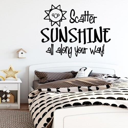 Cartoon letter Environmental Protection Vinyl Stickers For Kids Rooms Home Decor Sticker Mural