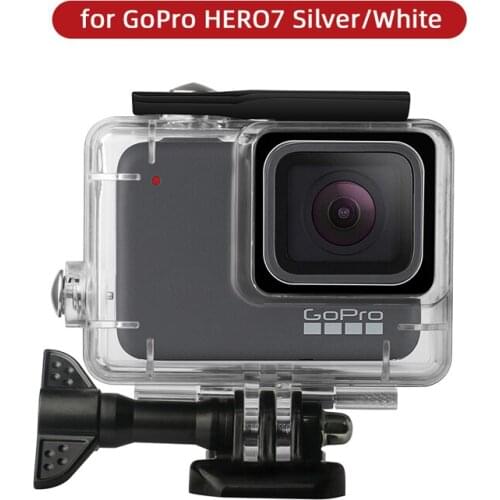 Diving Protective Case Waterproof Housings for GoPro HERO7 Silver White Action Camera Accessories Frame Shell Protective Cover