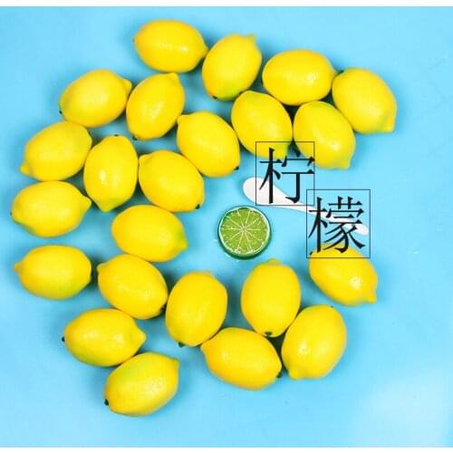 Yellow Green Simulation Lemon Fake Fruit Model DIY Decoration Wedding Party Home Suitable for Photo Photography Background Props