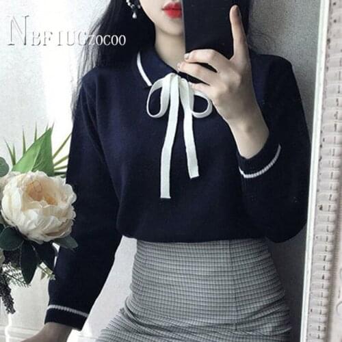 Preppy Style Women Sweater Spring Autumn Korean Pullover Knitting Female Sweaters