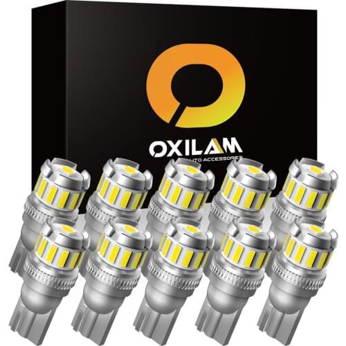 10x W5W T10 LED Canbus 194 168 Lamp for Car Parking Light Clearance Dome Reading Interior Trunk Lamp 6500K White Interior Light