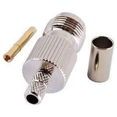 2pcs Copper TNC Female Jack Crimp For RG58 RG142 Cable RF Connector