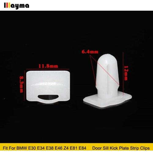 20pcs Auto car Plastics clip For BMW 3 series E30 E34 E38 E46 1 series E81 Z4 E84 Door Sill Kick Plate Strip Clips