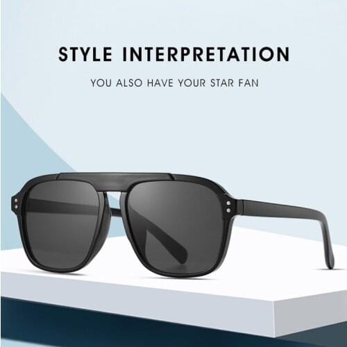 2020 fashion cool square style pilot hue sunglasses Rice nail brand design vintage sunglasses UV