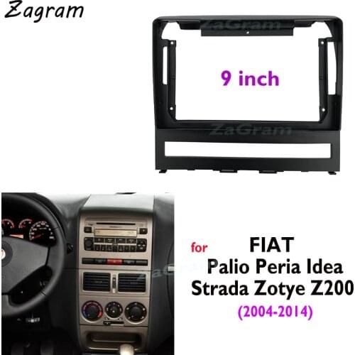 9 Inch Car Fascia for FIAT Palio Peria Idea Strada Zotye Z200 2004-2012 Video Panel Player Dashboard 2 Din Frame