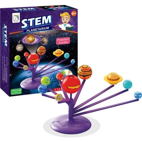 Astronomy Solar System DIY Science Experiment Painted Colored Planet Model With Projection Function Solar System ChildrenS Toy