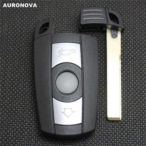 AURONOVA New Smart Key Shell for BMW 320 316 328 325 525 523 3 Series 5 Series Key 3 Buttons Car Key Case With Back Lid Type