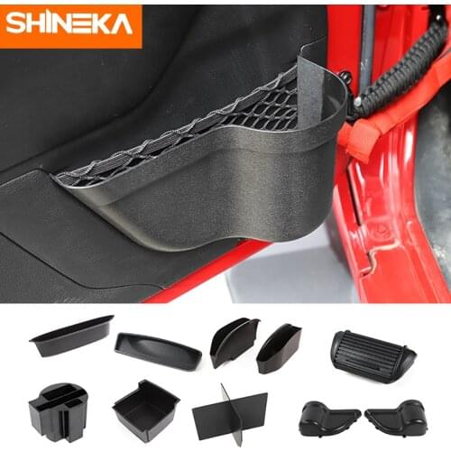 SHINEKA Stowing Tidying For Jeep Wrangler JK 2011-2017 ABS Car Storage Box Organizer Kit Accessories For Jeep Wrangler JK