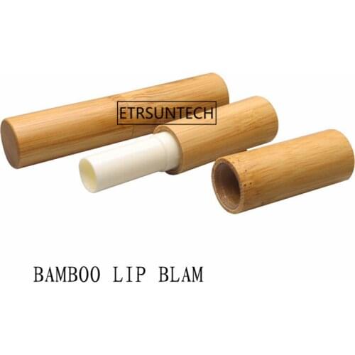15pc 3ml bamboo lip balm tubes, empty 3ml bamboo lipstick tubes, cosmetic package bottle container F2385