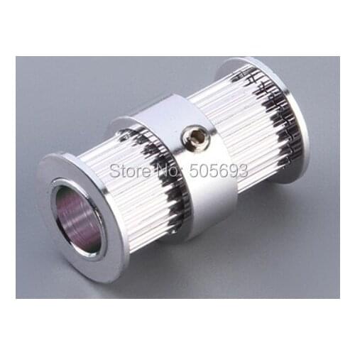 Free shipping GT2 Double head belt Timing Pulley double side gear 20 teeth Width 6mm Sell by package for 3D printer one pack