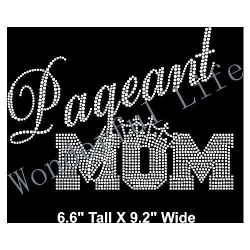 Free shipping hot fix Rhinestone Iron On Transfer Bling Iron-onRhinestone Bling Iron-on Pageant mom - Queen princess