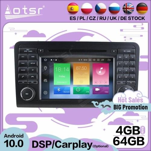 Carplay Multimedia Stereo Android Player For Benz ML CLASS W164 ML300 ML350 2005-2011 2012 GPS BT Audio Radio Receiver Head Unit