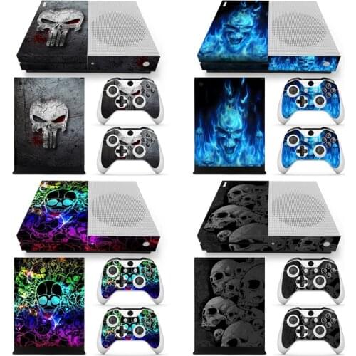 Skull desgin For X box one s console sticker and 2 controllers sticker for XBO X ONE S vinyl sticker for x box one s pvc sticker
