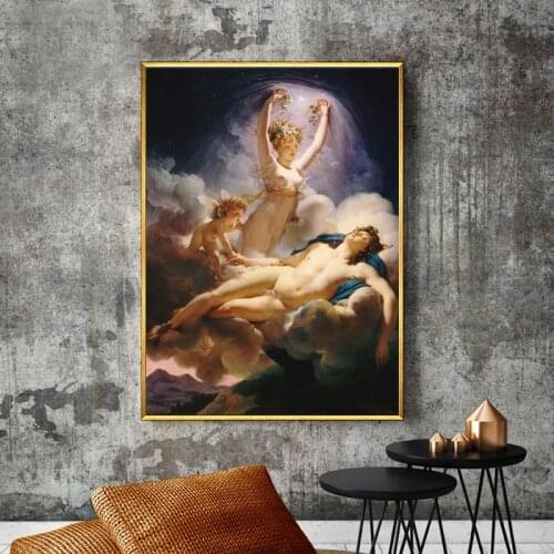 French Guerin Aurora and Cephalus Canvas Painting Famous Posters and Prints Cuadros Wall Art Pictures for Living Room Home Decor