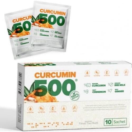 Curcumin 500 Herbal Food Golden Yogurt Cure 6 Gr * 10 Sachet - Free Shipping