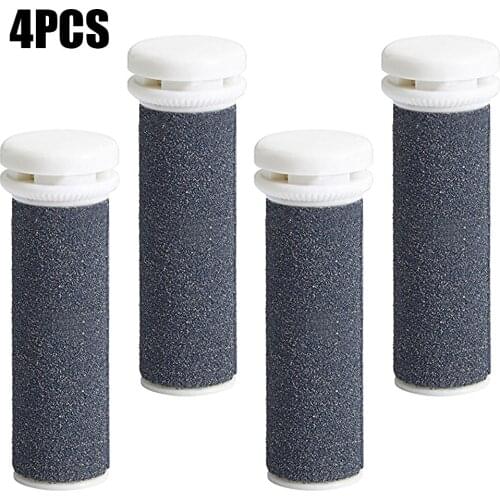 4pcs ABS Replacement Roller Head Home Callus Remover Foot Dead Skin Removal Exfoliator Cleaning Tool Smoothing Grinding Massage
