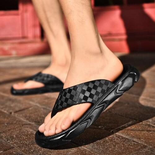 Brand Soft High Quality Men Slippers Shoes Non-Slip Summer Male Water Flip Flops Mens Flat Beach Shoe Slides Sandals Slipper