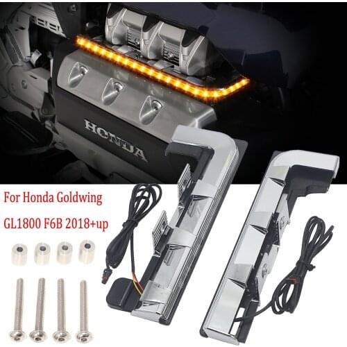 NEW Motorcycle Chrome LED Engine Lighting Panels For Honda Goldwing GL1800 F6B GL 1800 2018 2019 2020 2021 Gold Wing Tour DCT