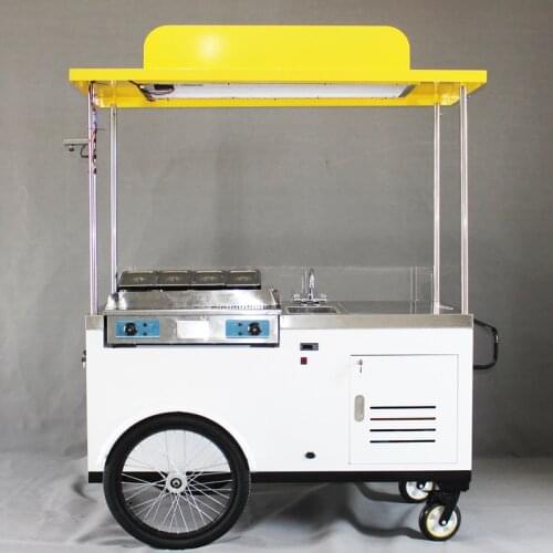 New design food bike hotdog food cart outdoor food cart bike free shipping by sea