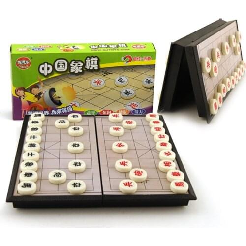 New chinese chess set magnetic foldable Board game 19.5*19.5*3cm Xiangqi Boxed Chess game chessman J080