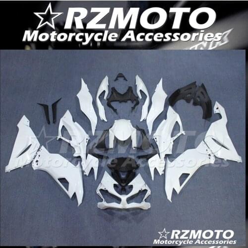New ABS Plastic Shell Motorcycle Fairing kit Fit For Kawasaki Ninja ZX6R 636 ZX-6R 2019 Bodywork Set Custom White