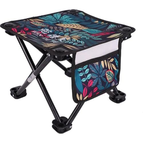 New Fishing Square Stool Portable Outdoor Chair Camping Stool Folding Fishing Chair Ultra Light Art Sketching Chair Train Stool