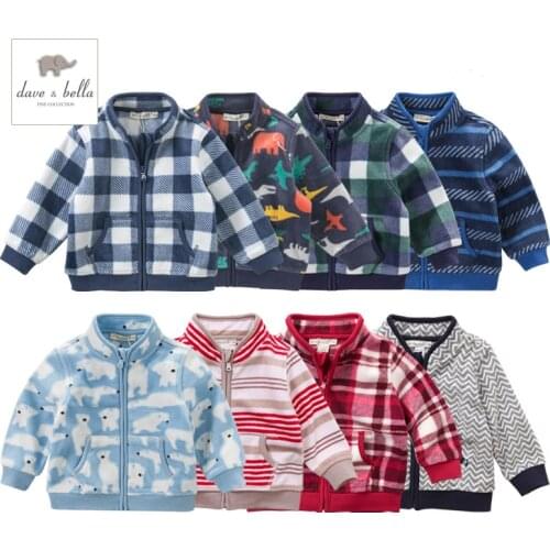 DB396 dave bella autumn infant baby boys fashion multicolor kids toddler coat handsome children clothes