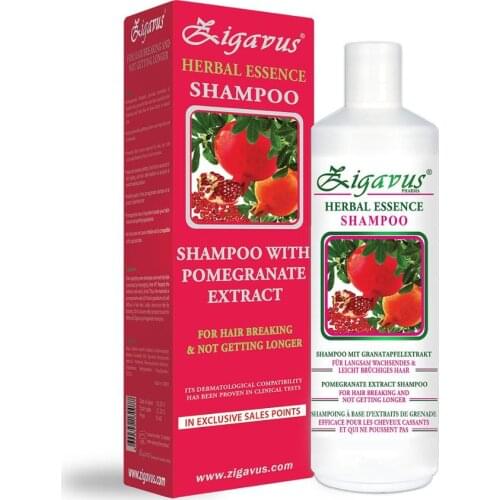 Zigavus Shampoo with Pomegranate Extract for Non-Growing and Broken Hair 450ml Herbal Shampoo Unisex Moisturizing Nourishing