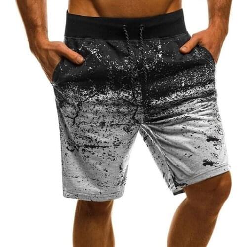 New Men Shorts Summer Leisure Knee Length Shorts Color Patchwork Joggers Short Sweatpants Trousers Men Shorts