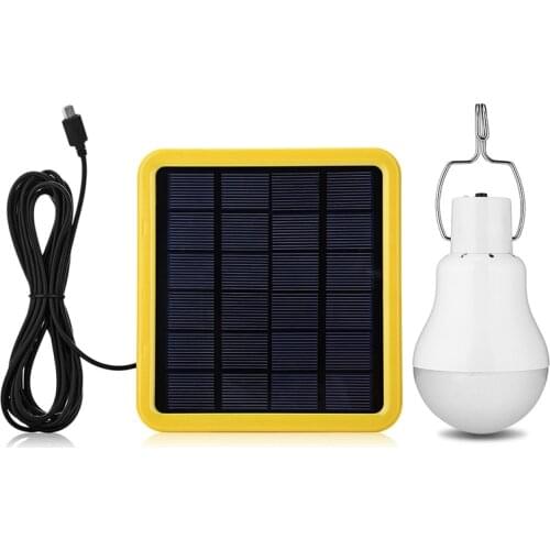 LED Solar Outdoor light Waterproof With Hook Garden Courtyard Tent Emergency Mobile Camping Saving Solar/USB Charging Lamp Bulb