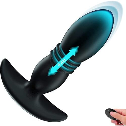 Thrusting Anal Vibrator For Men Prostate Massager Vibrating Dildo Butt Plug Male Remote Anus Expander Anal Sex Toys For Couple