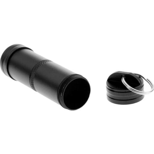 Waterproof Capsule Aluminum Pill Bottle Cash Stash Case Holder Container Keyring